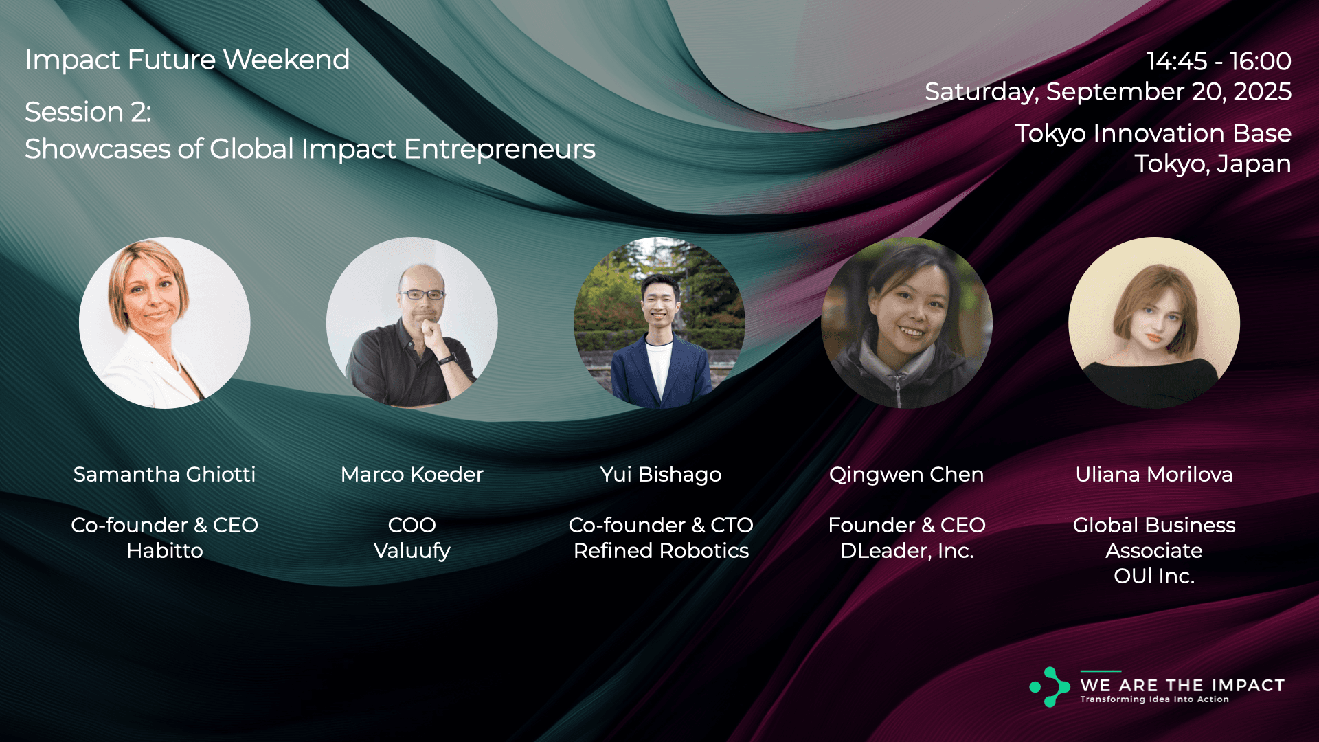 Impact Future Weekend @ TIB「Global Impact Entrepreneurs Showcase」に登壇